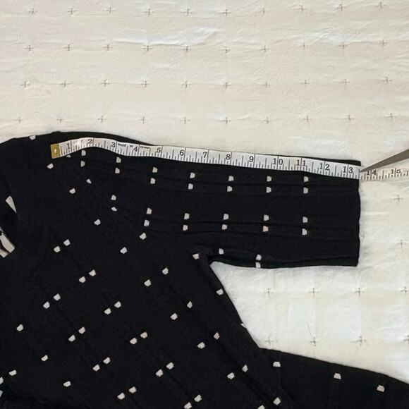 Danny & Nicole Short Sleeve Fit & Flair Knit Dress Women's L | Black & White - Picture 14 of 14